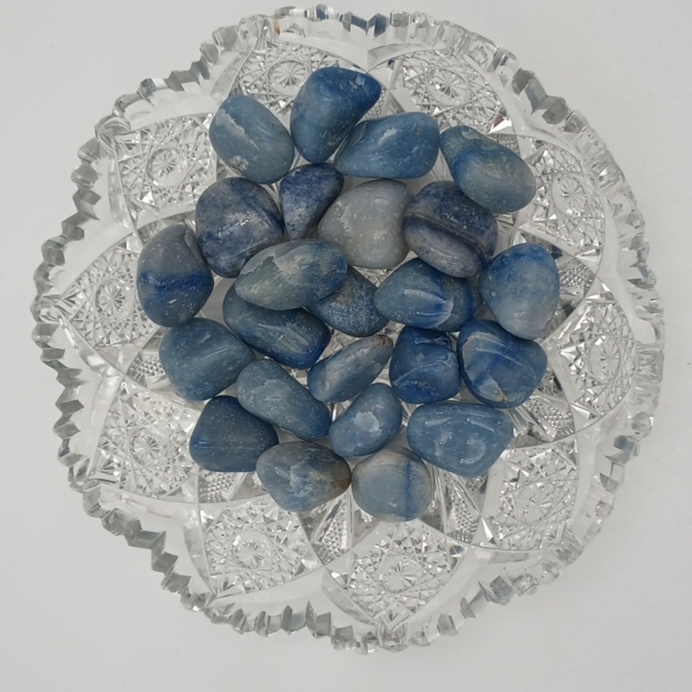 1 Natural Dumortierite Blue Quartz Polished Tumbled Pocket Stone Healing